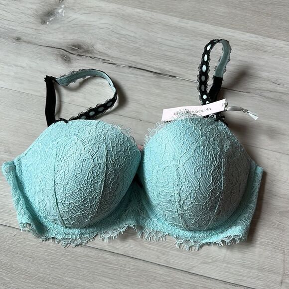 Victorie Secret Dream Angels Ribbon Slot Push-Up Bra 32DDD NWT IN PACKAGING - Picture 5 of 7